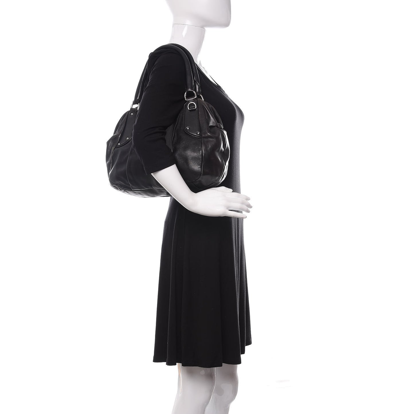Soft Calf Bowler Tote Black