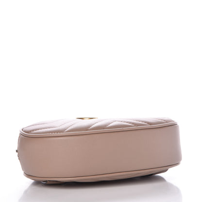 Gucci Calfskin Matelasse GG Marmont Belt Bag 75 30 Porcelain Rose 4 of 8