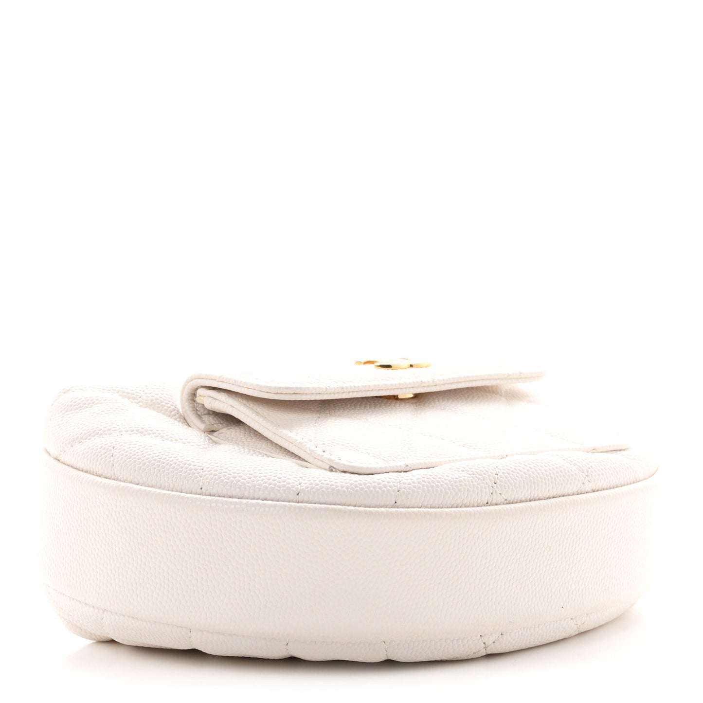 Caviar Quilted Polly Pocket Pouch Hobo White