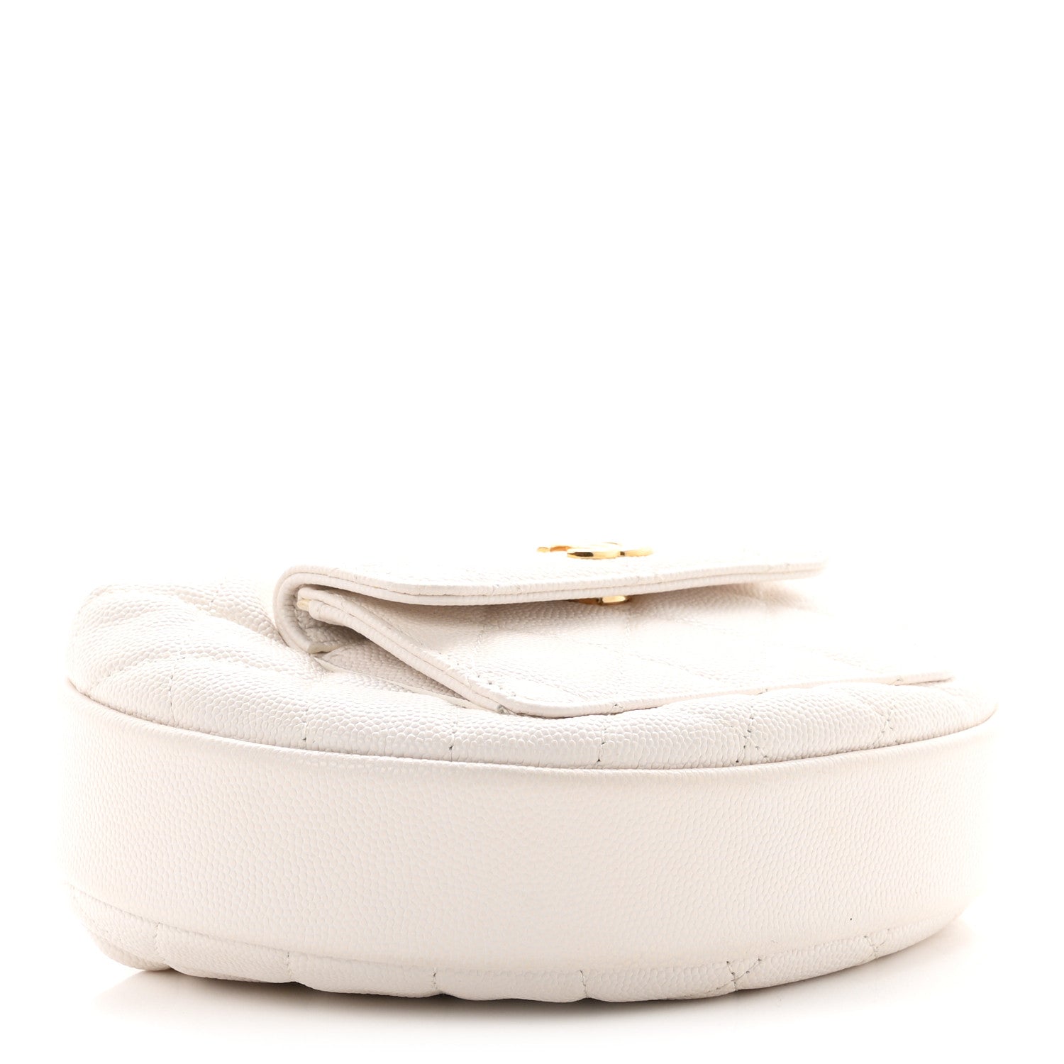 Chanel Caviar Quilted Polly Pocket Pouch Hobo White 4 of 10