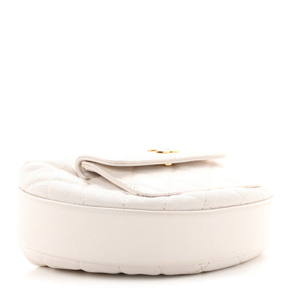 Chanel Caviar Quilted Polly Pocket Pouch Hobo White 4 of 10