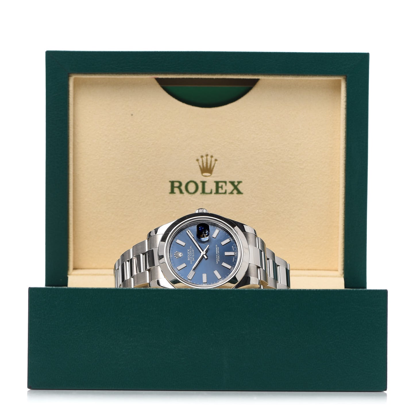 Stainless Steel 41mm Oyster Perpetual Datejust II Watch Blue 116300