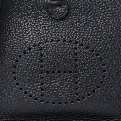 Hermes Taurillon Clemence Amazone Maxi Quadrille Evelyne TPM Bleu Nuit Bleu Saphir Anemone Capucine 7 of 10