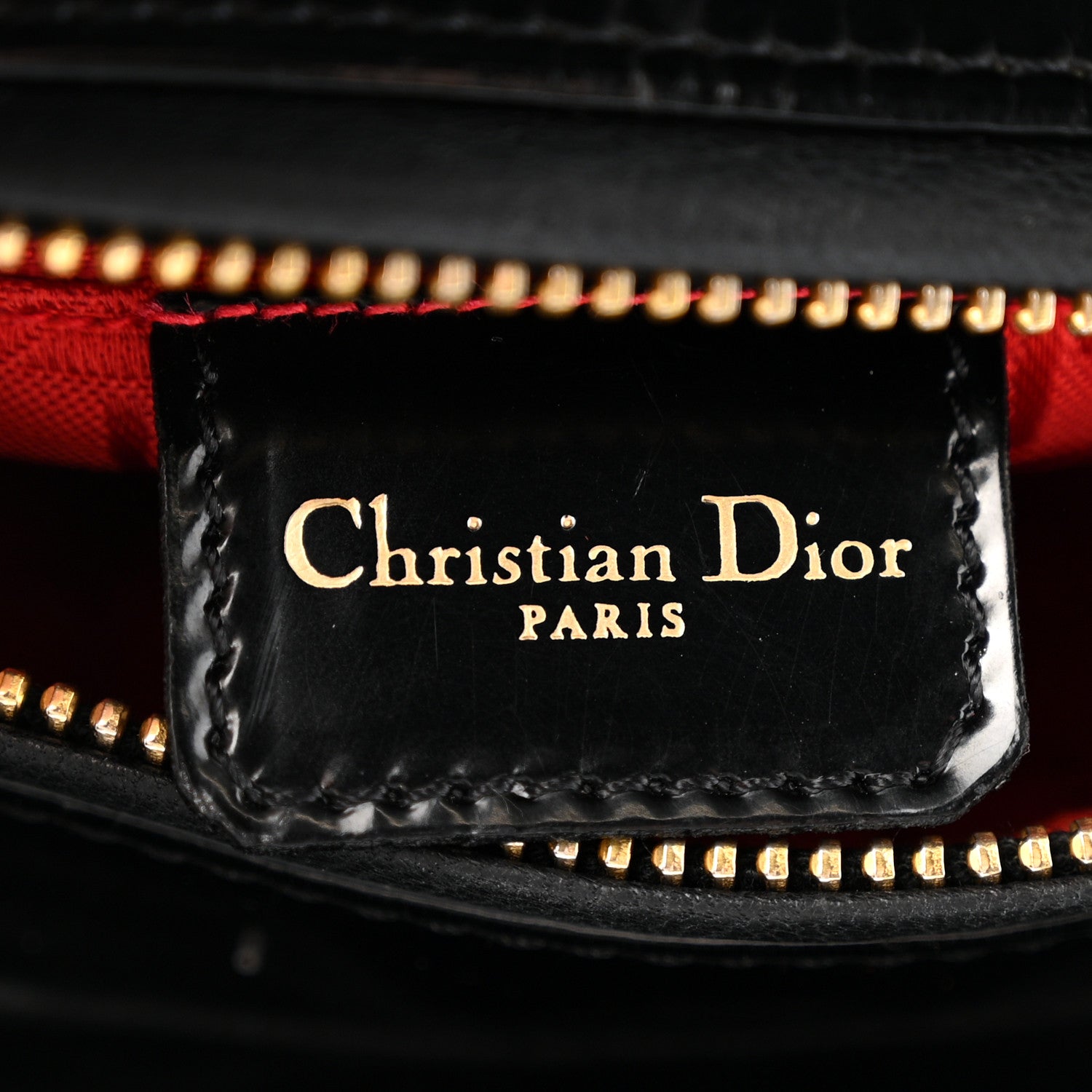 Christian Dior Patent Cannage Medium Lady Dior Black 1835511