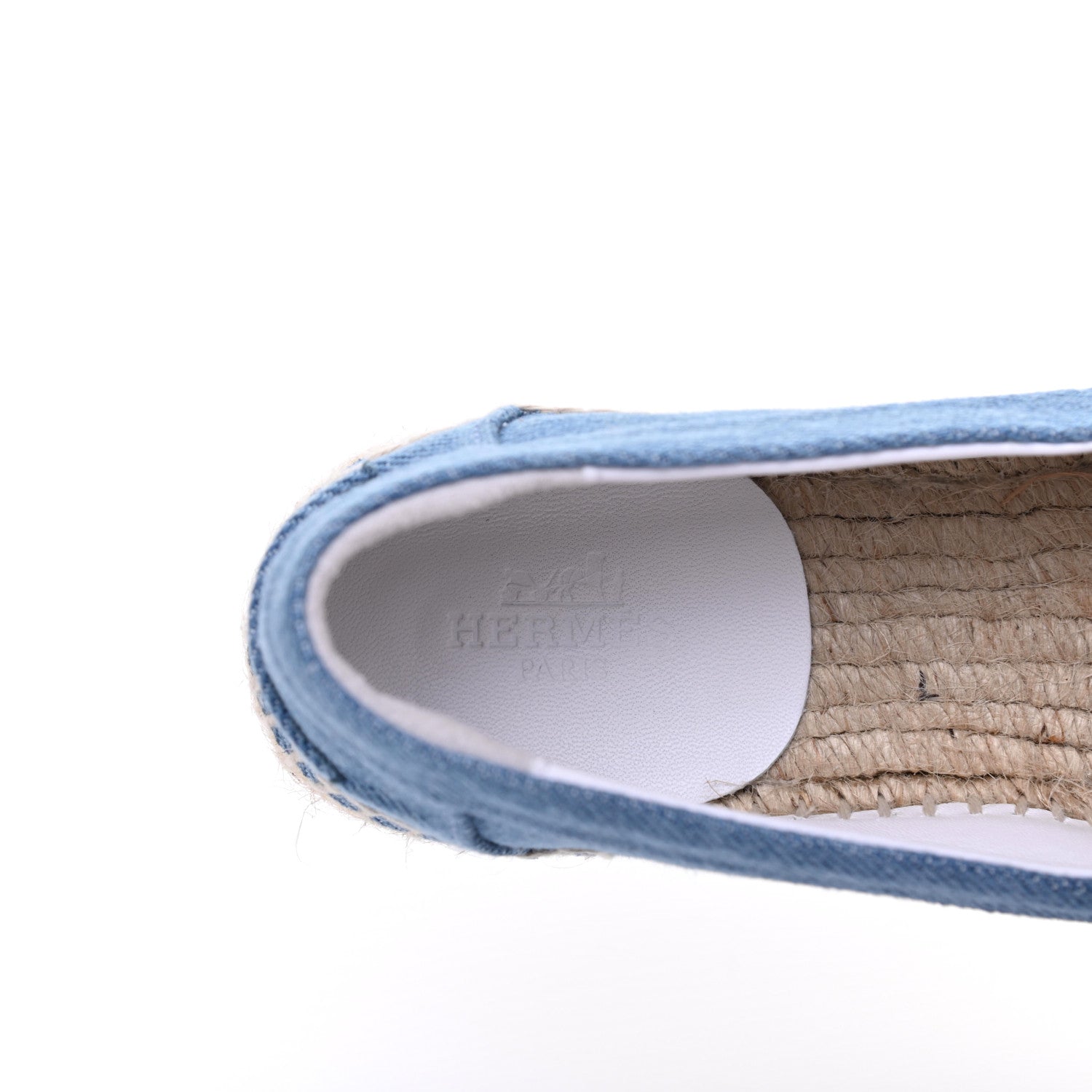 Hermes Denim Canvas Womens Trip Espadrilles 35 Bleu Clair 7 of 9