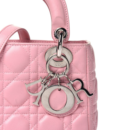 Christian Dior Lambskin Cannage Mini Lady Dior Rose Clair 9 of 9