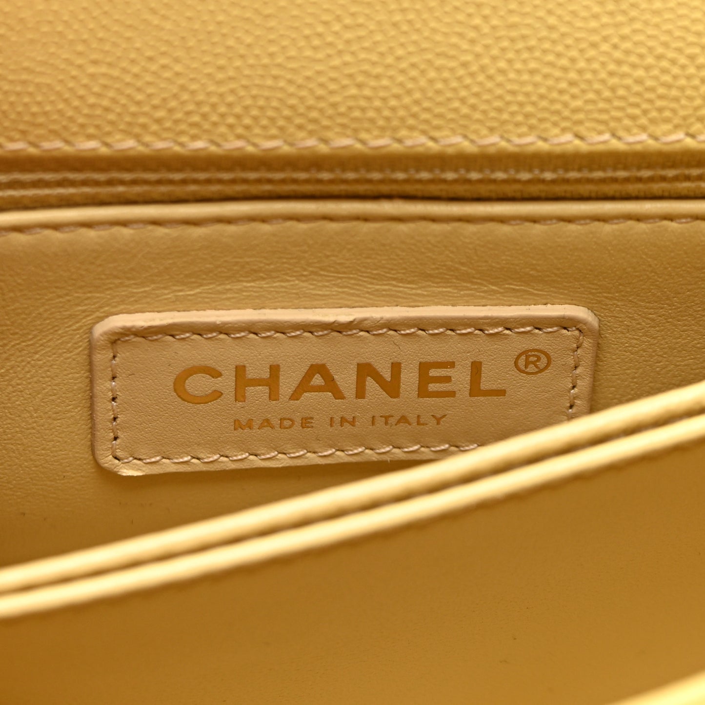 Caviar Quilted Mini Coco Handle Flap Yellow