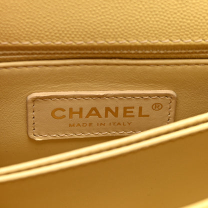 Chanel Caviar Quilted Mini Coco Handle Flap Yellow 6 of 10