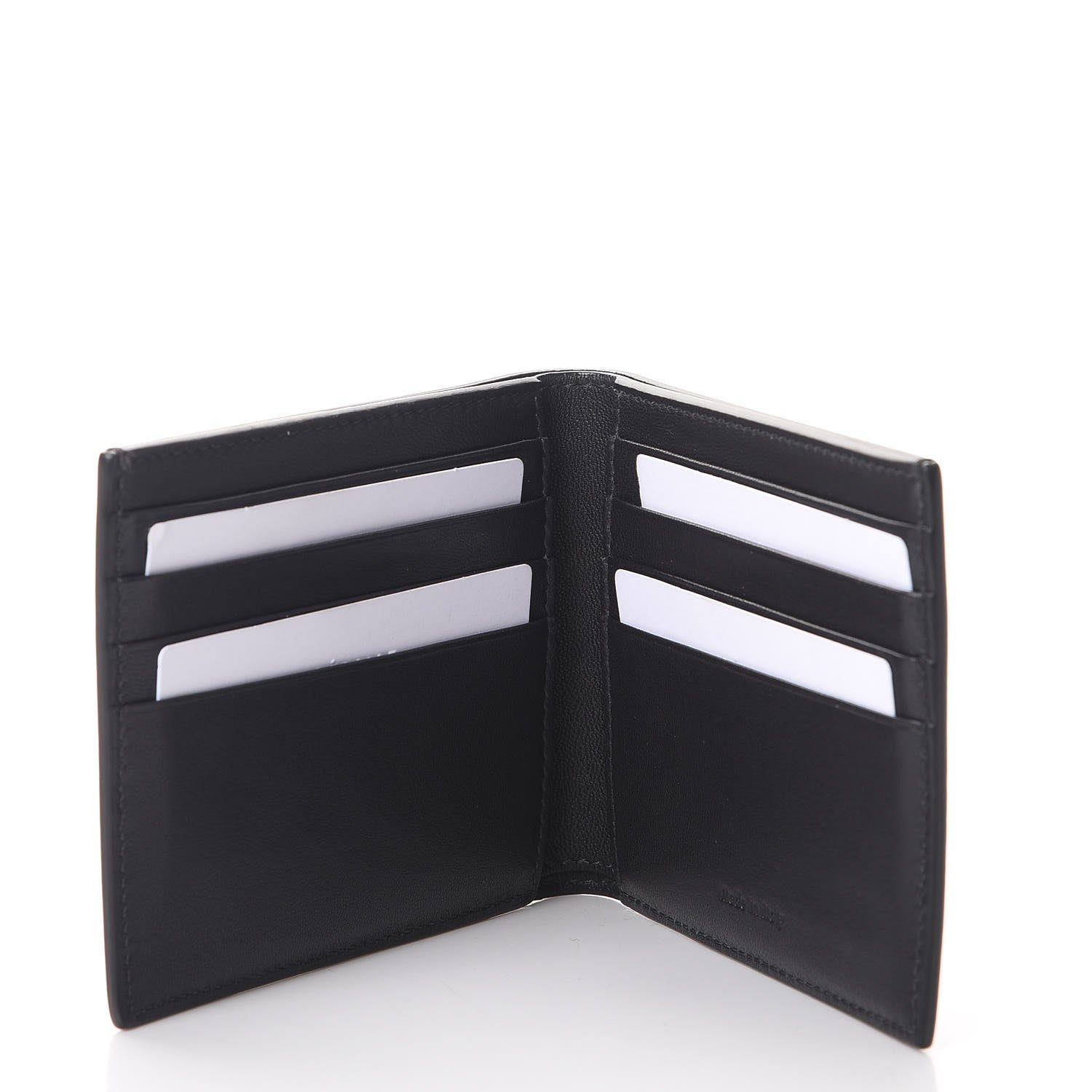 Celine Grained Calfskin Bi-Fold Wallet Black 5 of 8