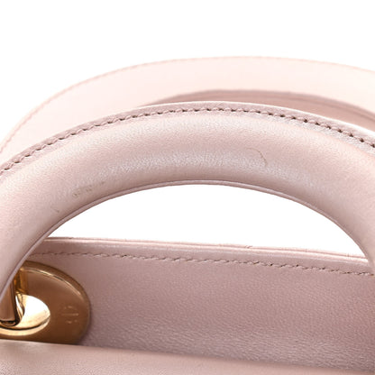 Christian Dior Metallic Lambskin Cannage Mini Lady Dior Lotus 11 of 15