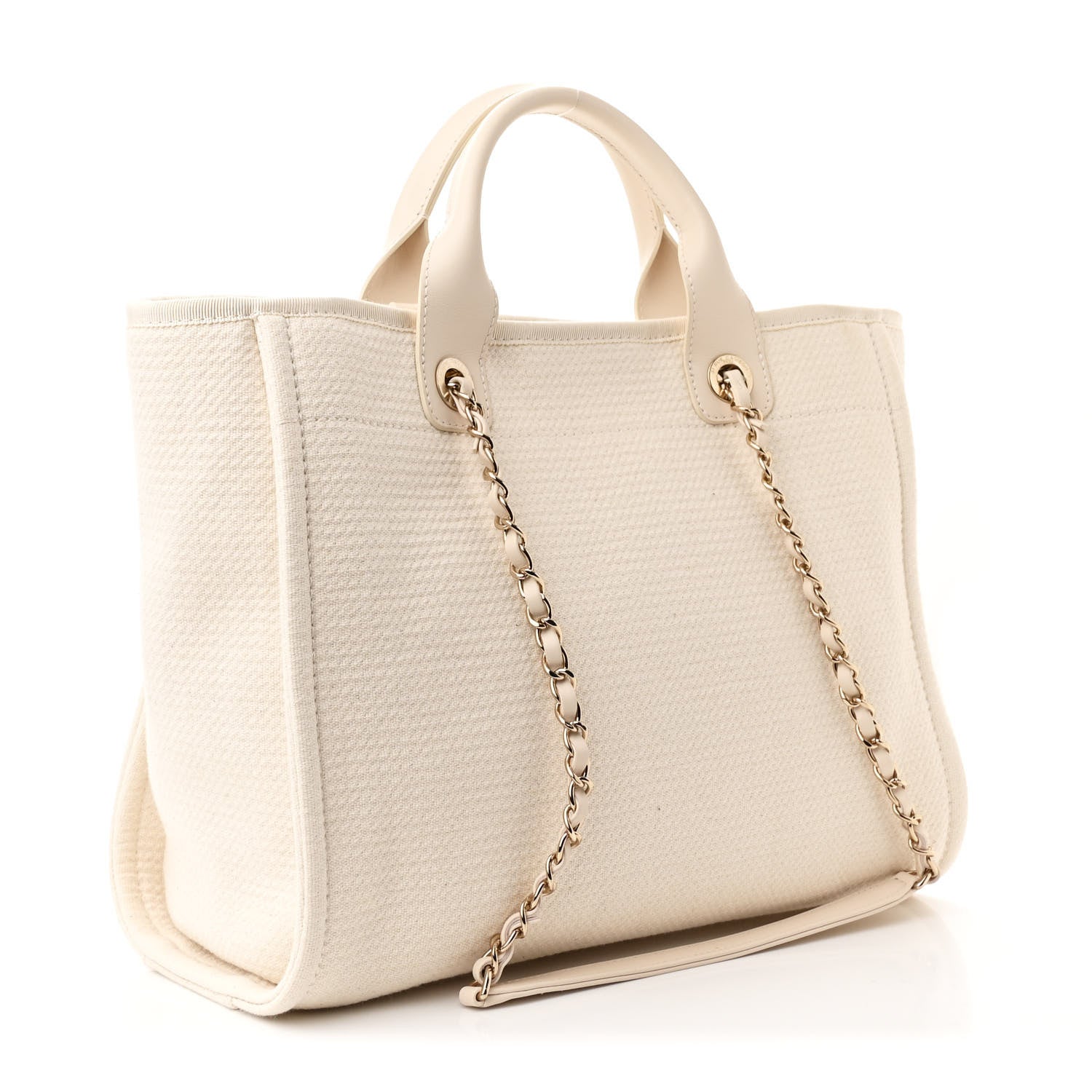 Chanel Canvas Small Deauville Tote Beige 4 of 13
