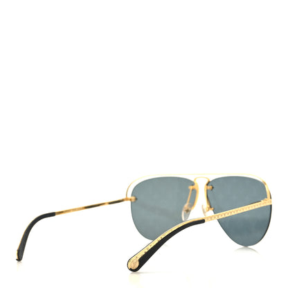 Louis Vuitton Metal Monogram Grease Sunglasses Z1172W Gold 4 of 9
