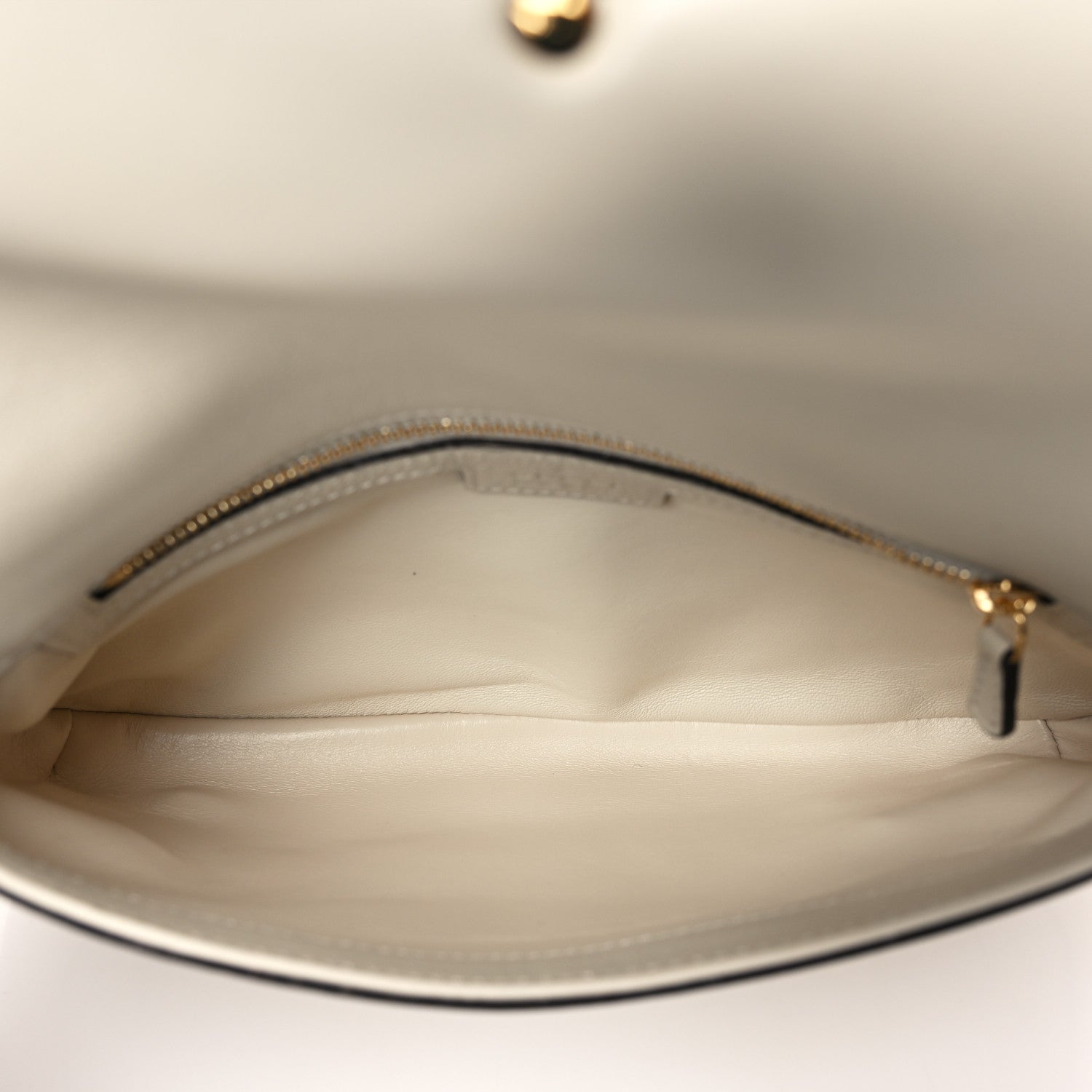 Gucci Roxy Calfskin Blondie Chain Shoulder Flap Bag Mystic White 4 of 8