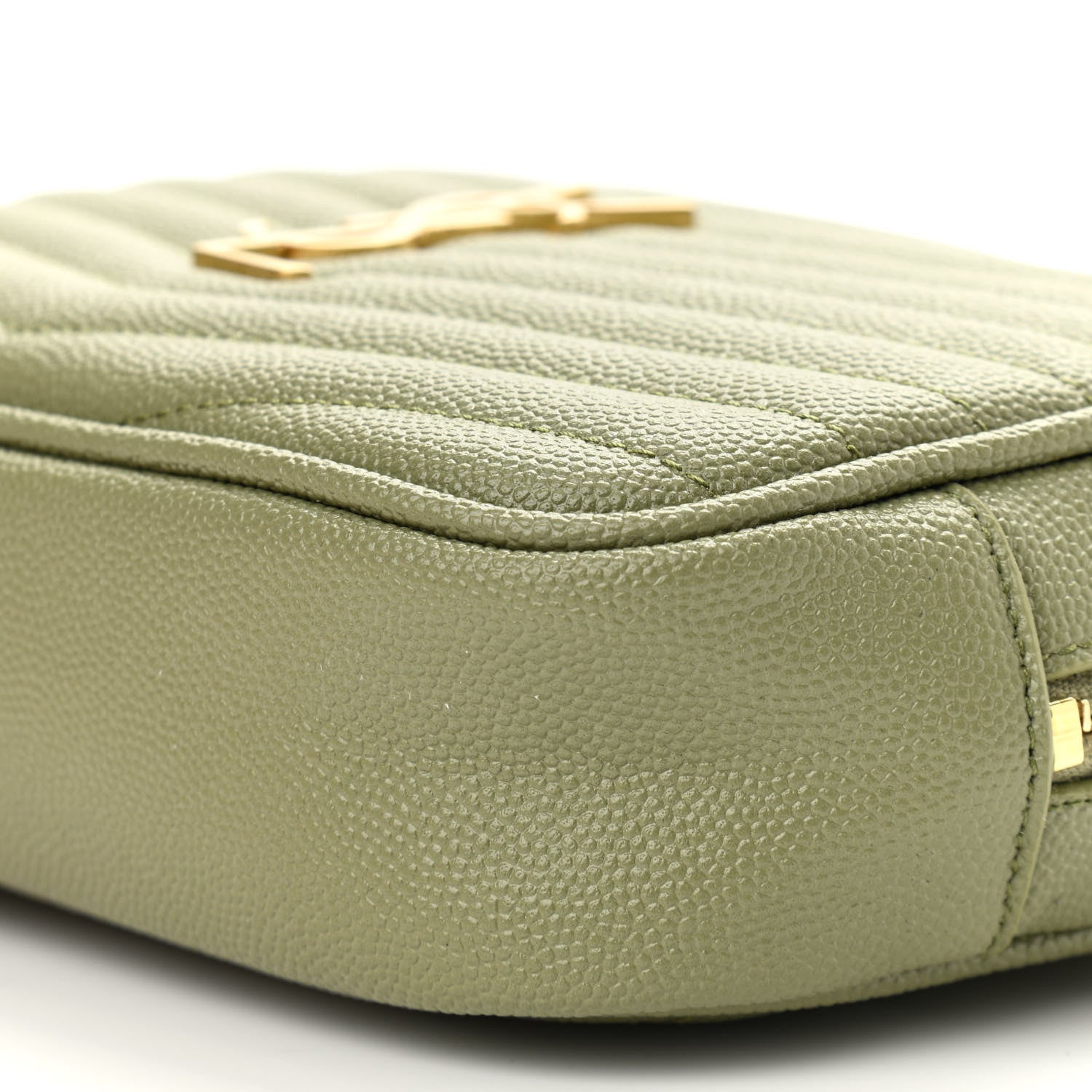 Saint Laurent Grain De Poudre Matelasse Monogram Mini Lou Camera Bag Pistachio 10 of 10