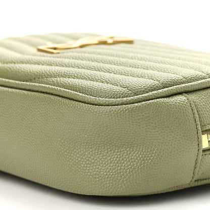 Saint Laurent Grain De Poudre Matelasse Monogram Mini Lou Camera Bag Pistachio 10 of 10