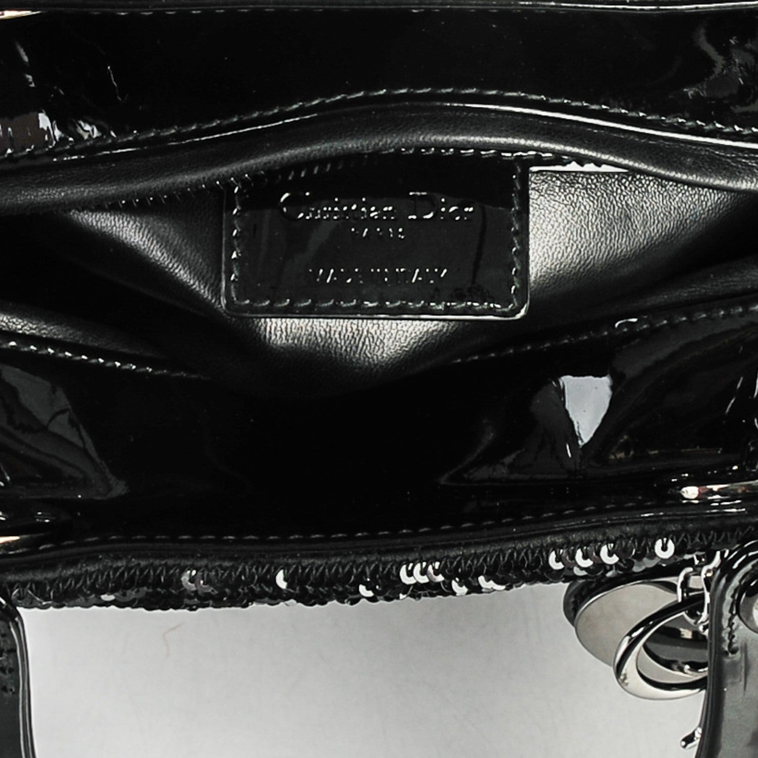Christian Dior Sequin Medium Lady Dior Black 6 of 7