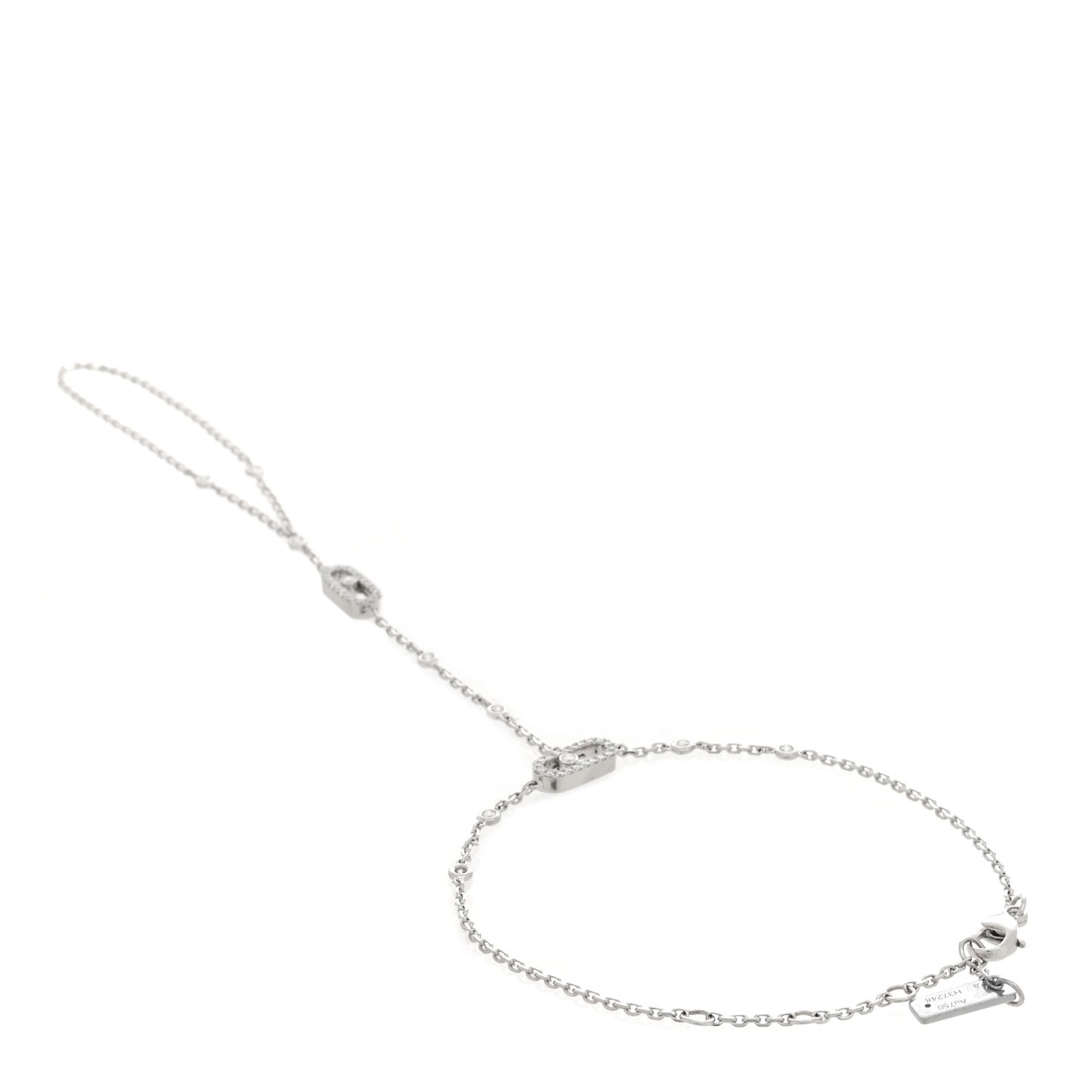 18K White Gold Diamond Move Uno Hand Bracelet