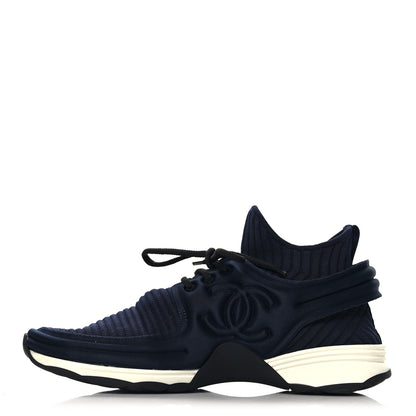 Chanel Stretch Fabric CC Sneakers 40 Black 1 of 9