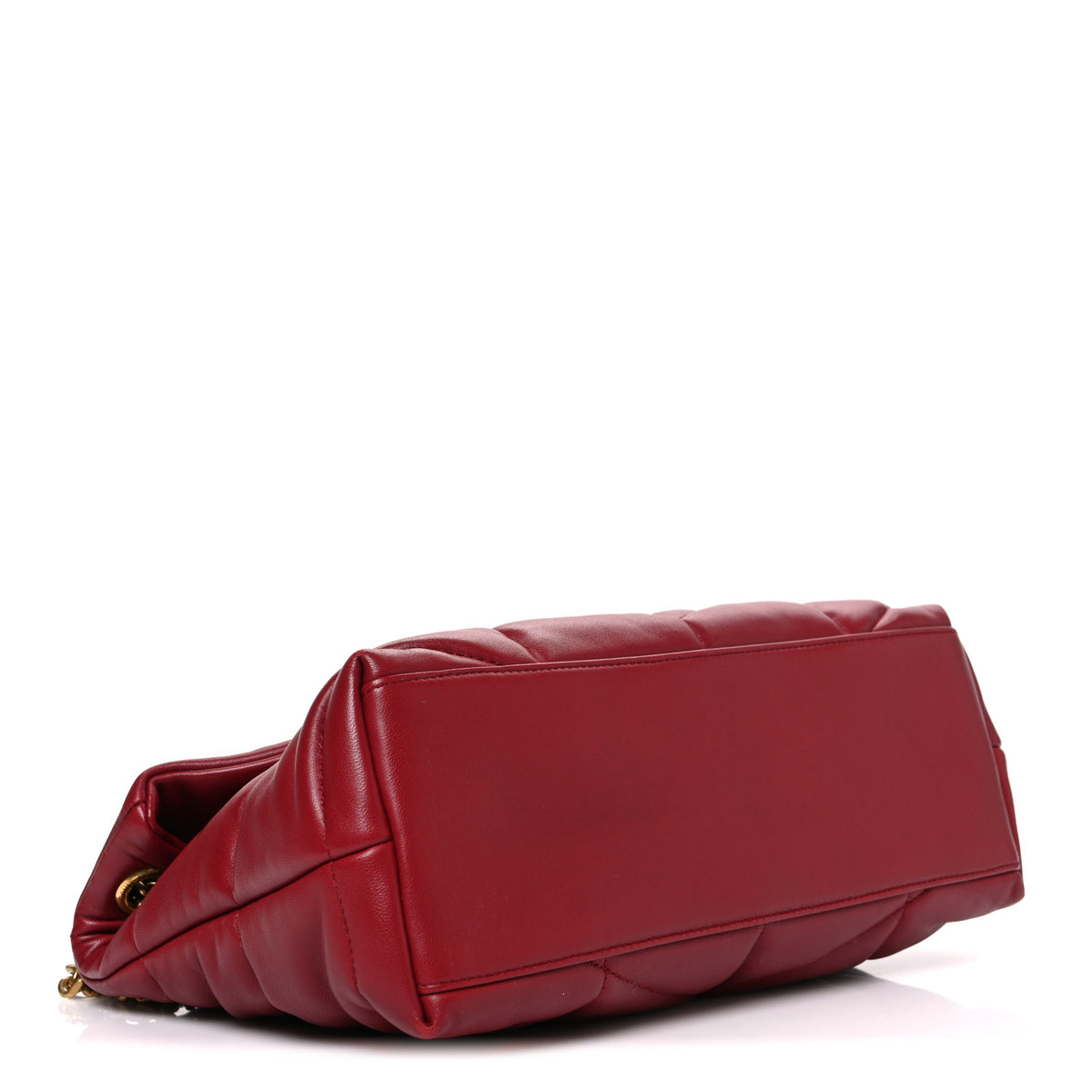 Saint Laurent Lambskin Quilted Small Loulou Puffer Monogram Chain Satchel Red 4 of 10