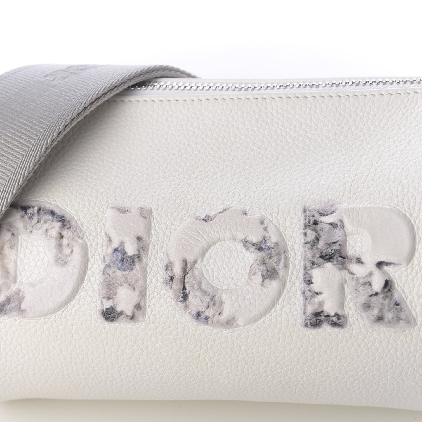 X DANIEL ARSHAM Grained Calfskin Mens Roller Bag White