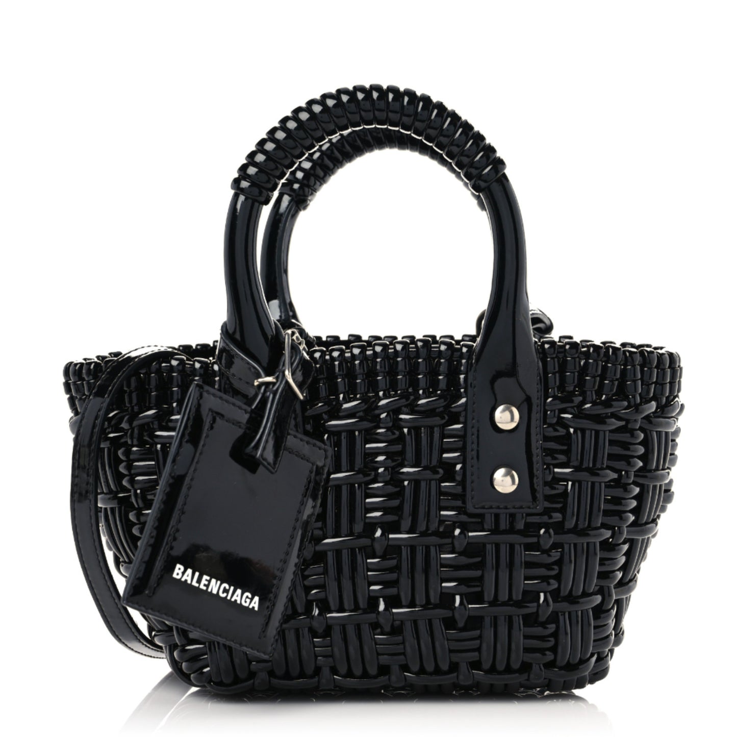 Faux Calfskin XXS Bistro Basket Black