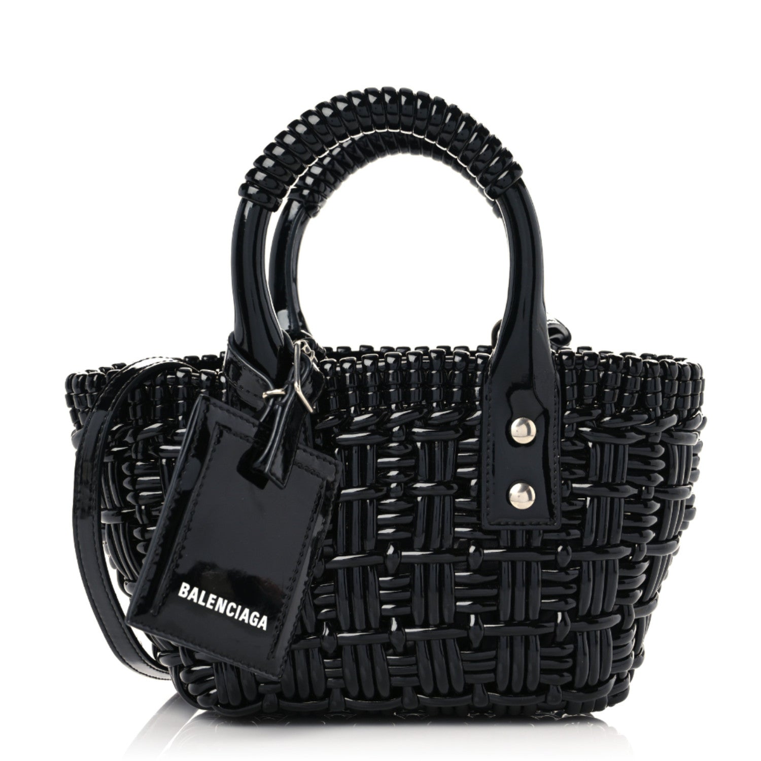 Balenciaga Faux Calfskin XXS Bistro Basket Black 1 of 8