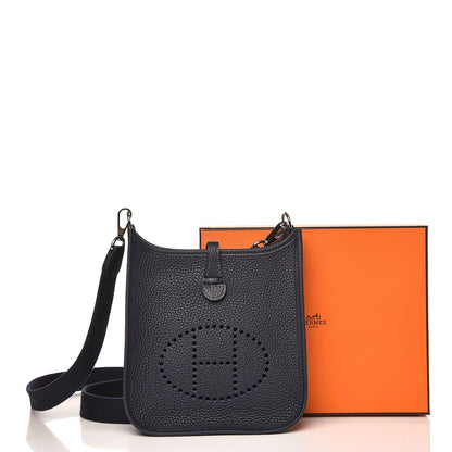 Hermes Taurillon Clemence Amazone Evelyne TPM Bleu Nuit 9 of 9