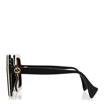 Gucci Acetate Round Frame Sunglasses GG1241S Black White 3 of 8