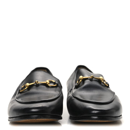 Gucci Calfskin Womens Jordaan Loafers 37.5 Black 3 of 11