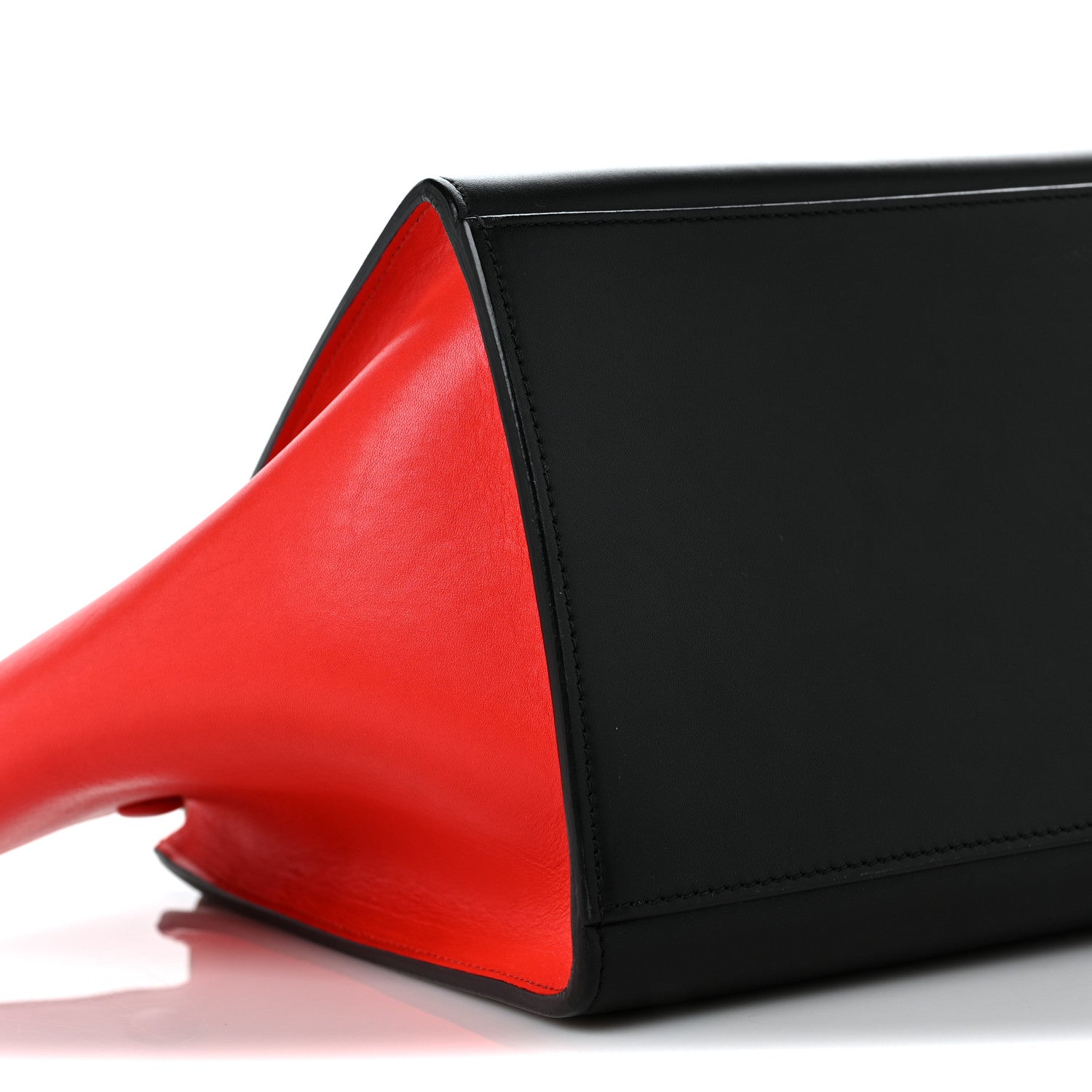 Celine Satin Calfskin Small Tri-Color Trapeze Alizarin 8 of 12