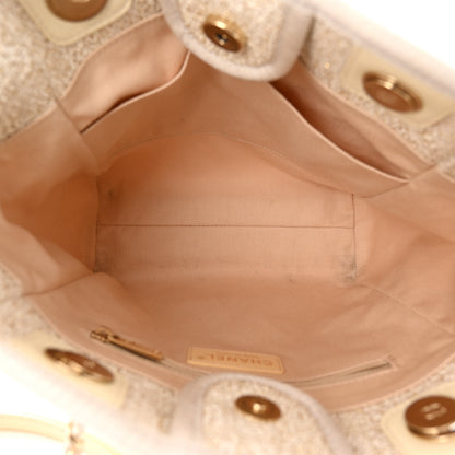 Chanel Lurex Boucle Mini Deauville Tote White 5 of 10