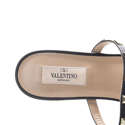 Valentino Garavani Nappa Rockstud Caged Flat Slide Sandals 38.5 Black 7 of 9
