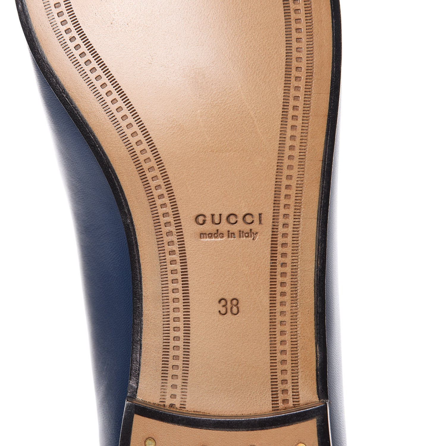 Gucci Malaga Kid Womens Jordaan Loafers 38 Blue Agata 7 of 10