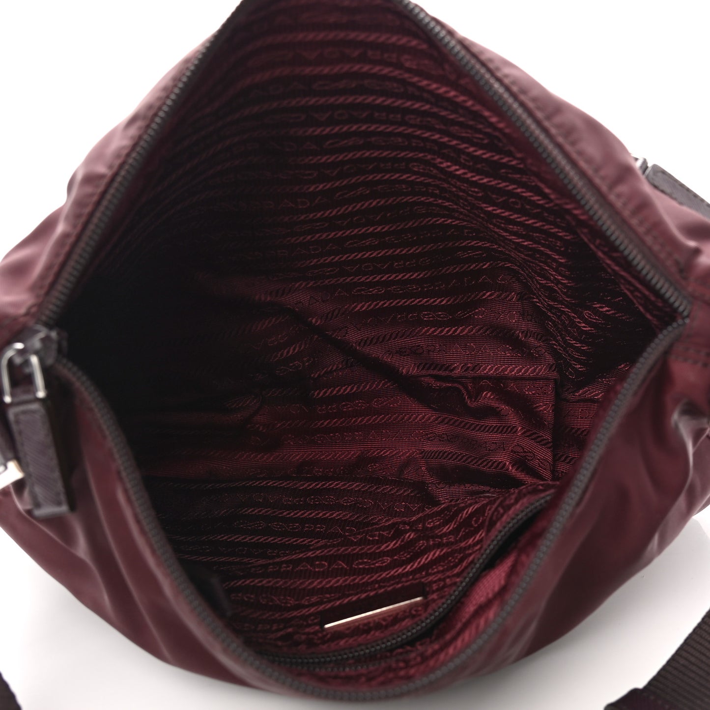Nylon Vela Messenger Bag Bordeaux