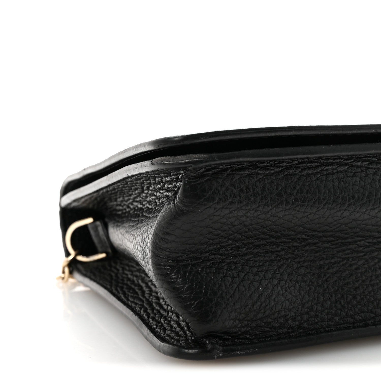 Versace Grained Calfskin Embossed Medusa Flap Bag Black 8 of 9