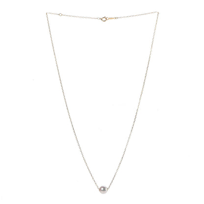 Mikimoto 18K Yellow Gold Akoya Pearl 7mm Single Pendant Necklace 3 of 6