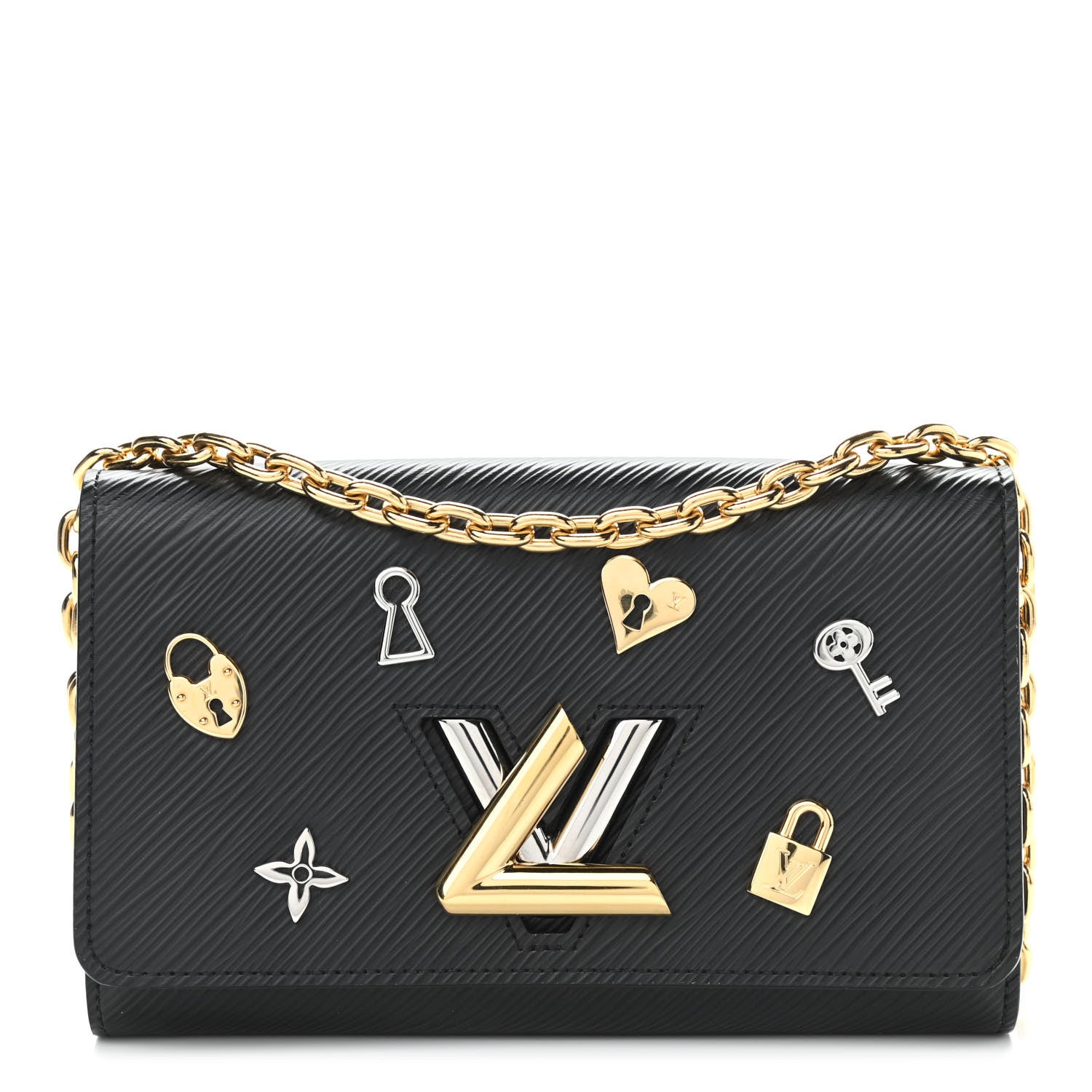 Louis Vuitton Epi Love Lock Twist Chain Wallet Black 1 of 10