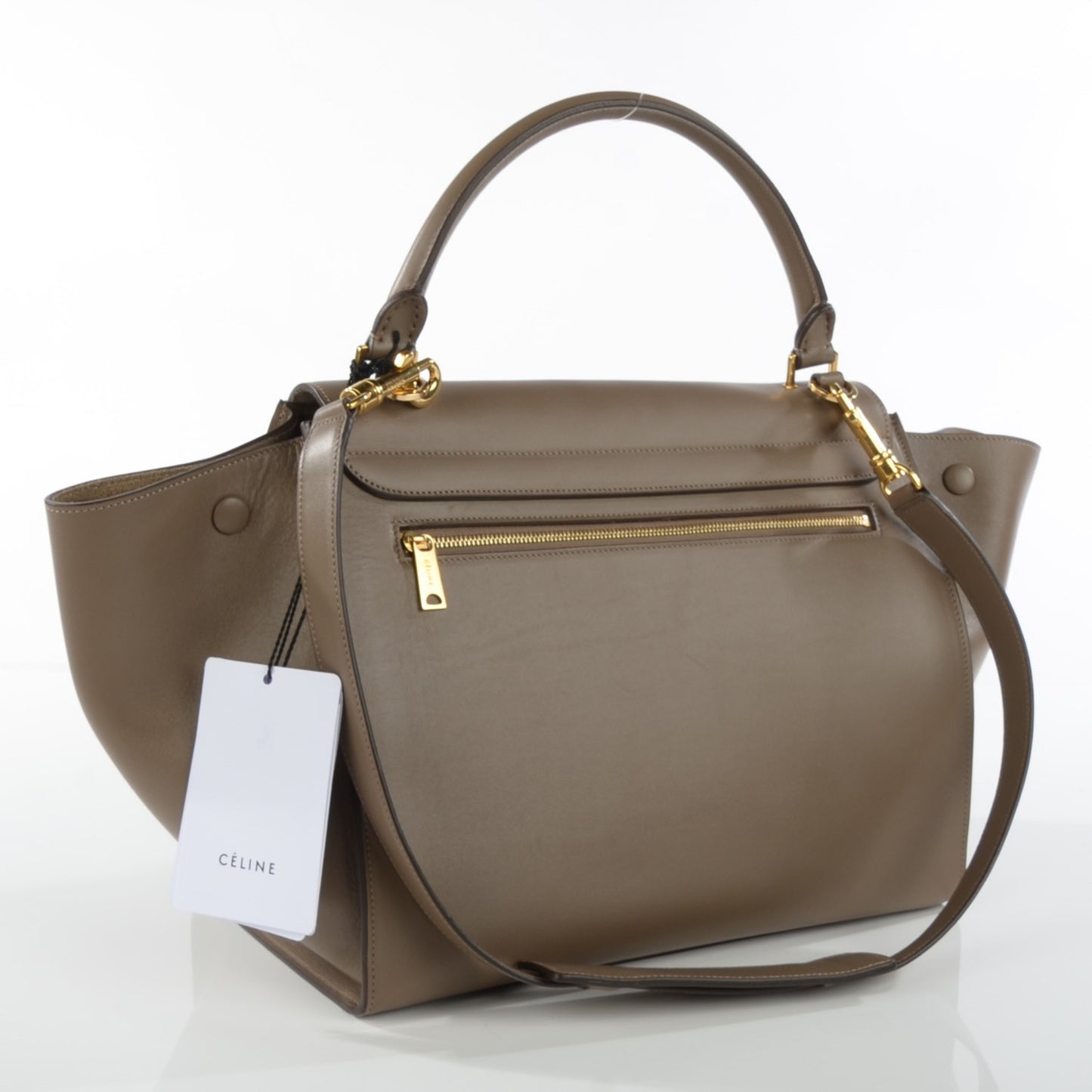 Natural Calfskin Medium Trapeze Taupe