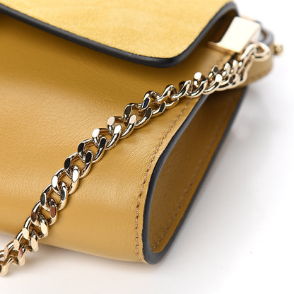 Chloe Suede Calfskin Mini Faye Shoulder Bag Dusty Yellow 9 of 10