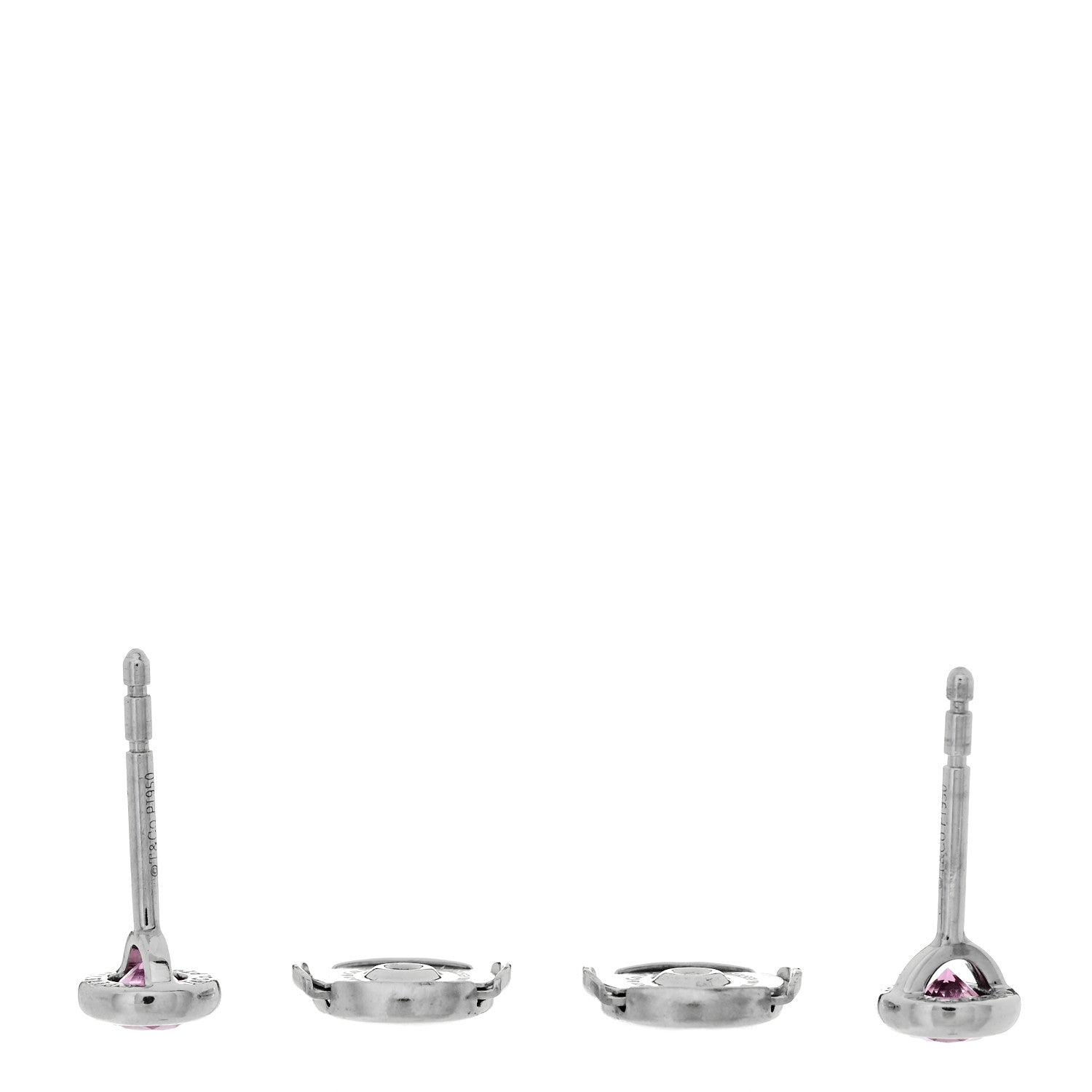 Tiffany Platinum Pink Sapphire Color By The Yard Earrings 6 of 7
