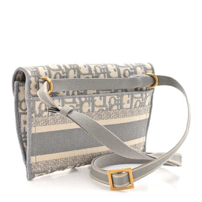 Christian Dior Oblique Slim Saddle Pouch Grey 3 of 13