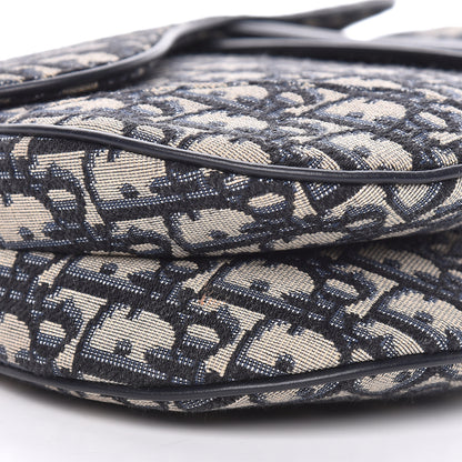 Christian Dior Oblique Saddle Bag Blue 9 of 11