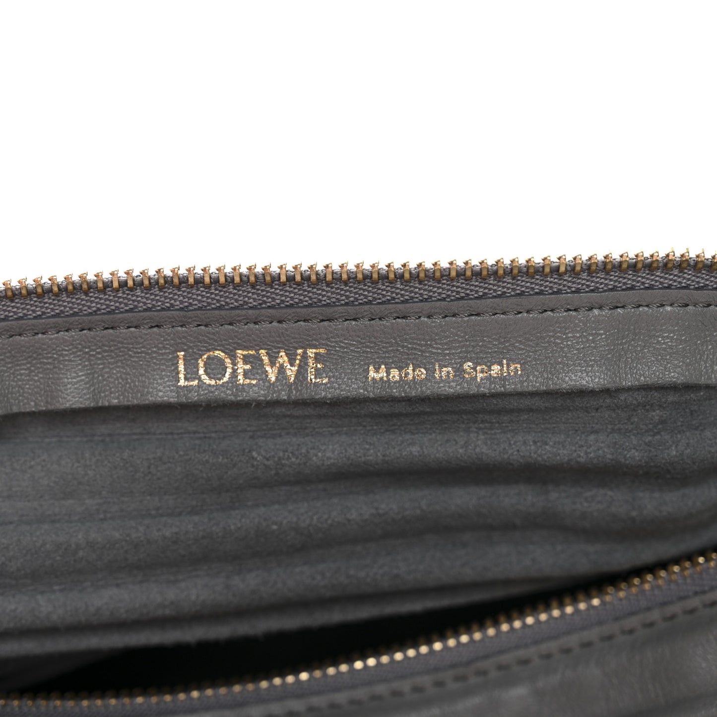 Lambskin Pleated Bracelet Pouch shoulder Bag Asphalt Grey