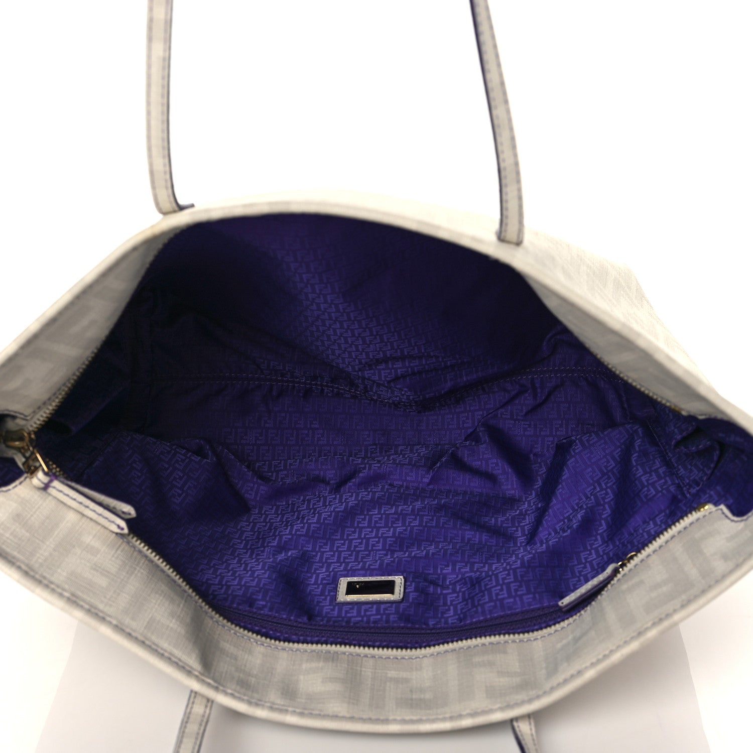 Fendi Zucca Spalmati Small Roll Tote White 5 of 9