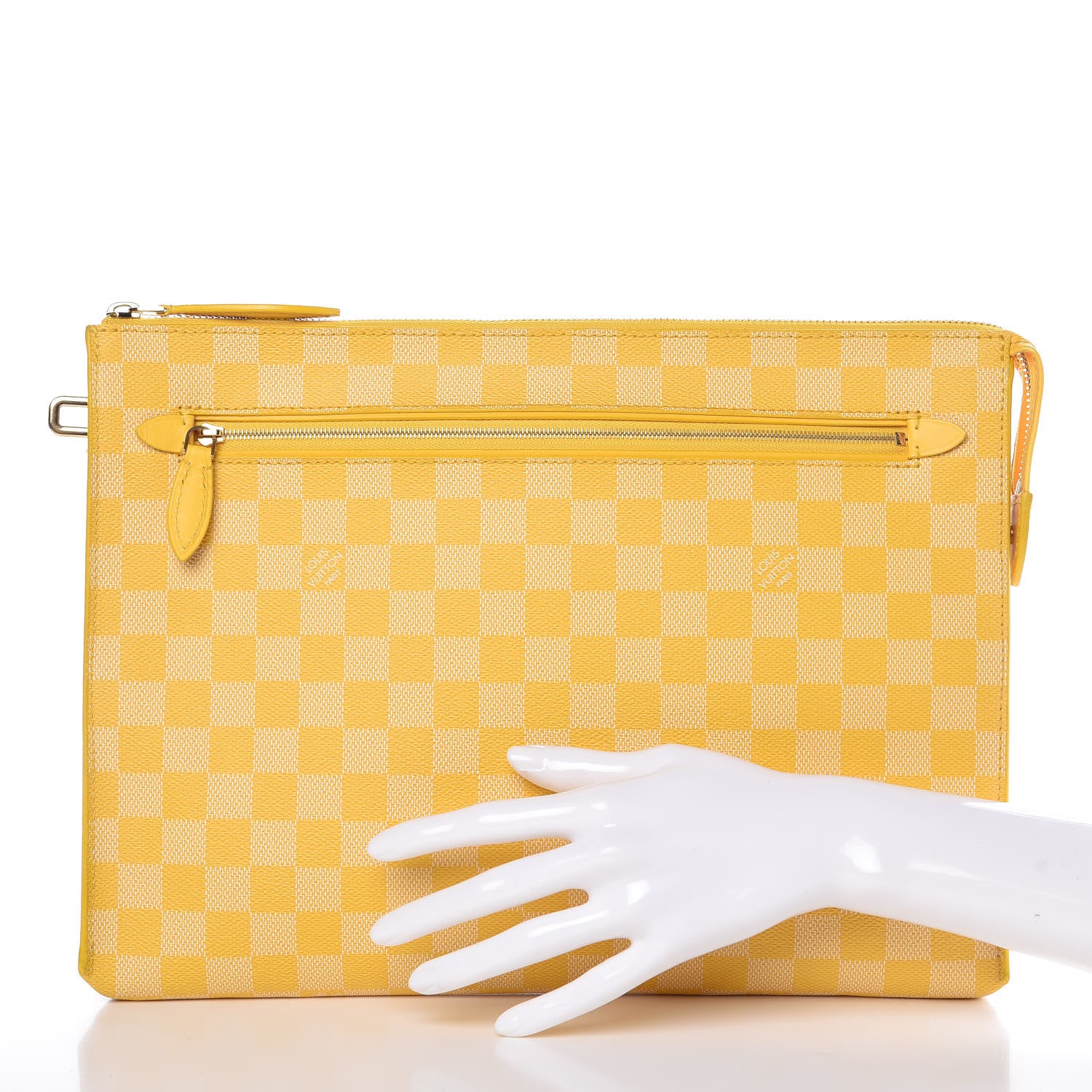 Louis Vuitton Damier Couleurs Kit Clutch Mimosa 2 of 12