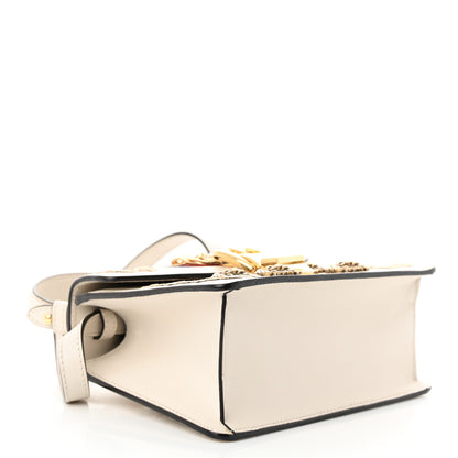 Gucci Calfskin Animal Studs Mini Sylvie Top Handle Bag White 4 of 12
