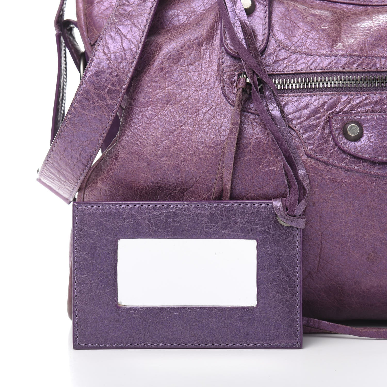 Balenciaga Agneau Classic Hardware City Metallic Purple 15 of 16