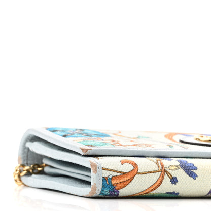 Gucci Canvas Flora Wallet On Chain Light Blue 10 of 13