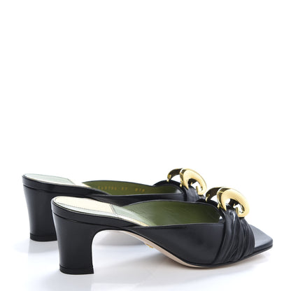 Gucci Malaga Kid Half Moon GG Square Toe Slide Sandals 37 Black 4 of 9