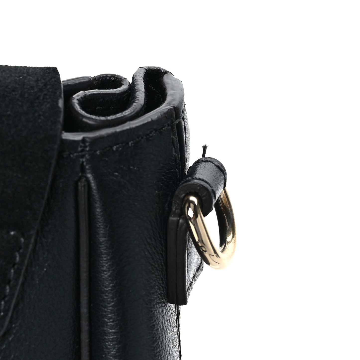 Suede Calfskin Medium Faye Backpack Black